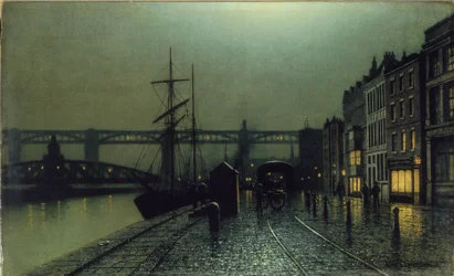Die Uferpromenade, Newcastle upon Tyne, 1895